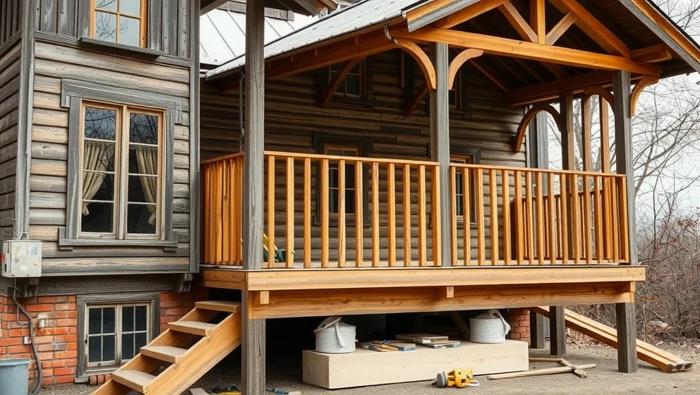 Bygga balkong på gammalt hus